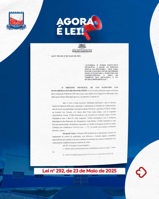 Lei nº 292/2025